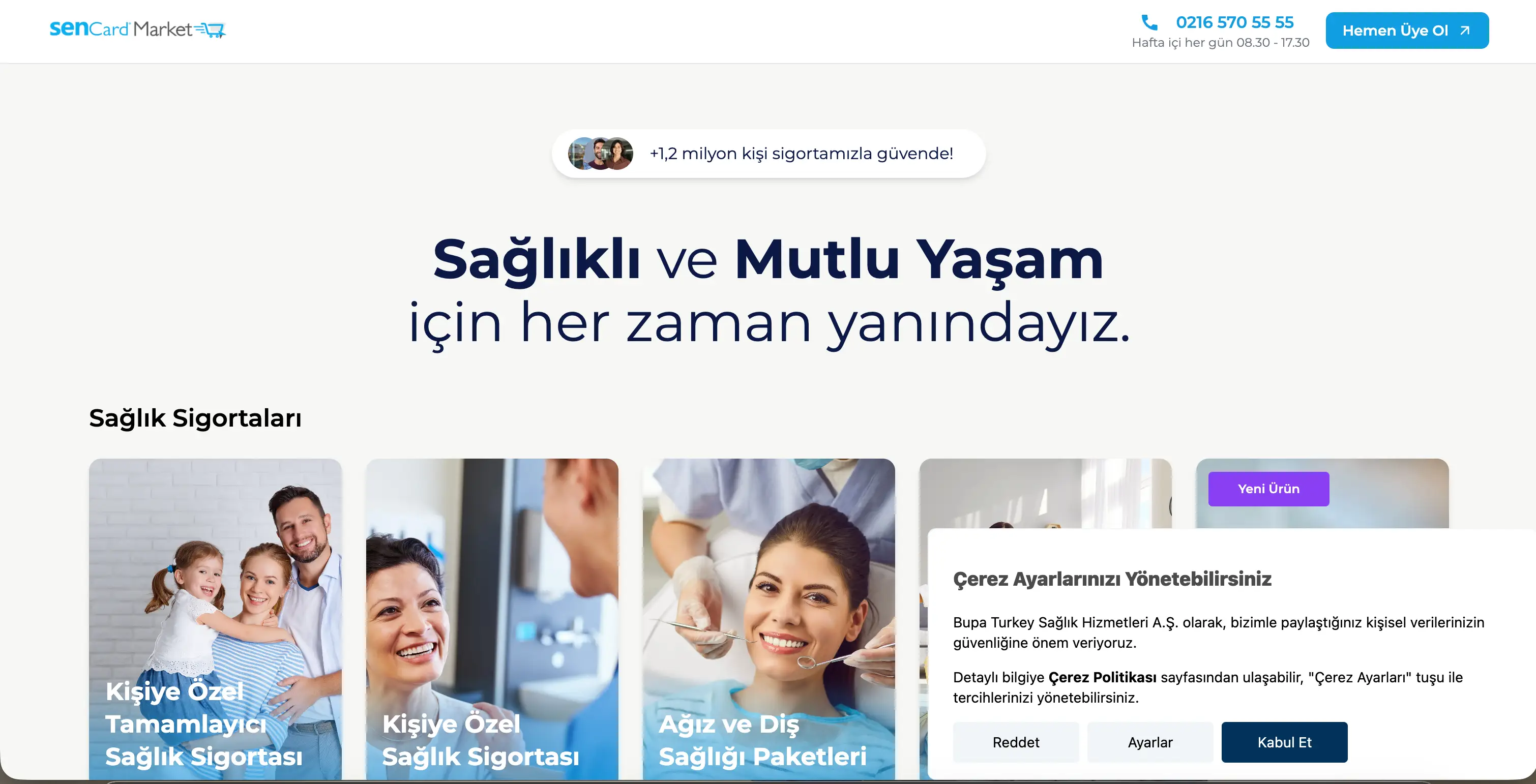 Bupa Acıbadem Sigorta modern digital experience screen